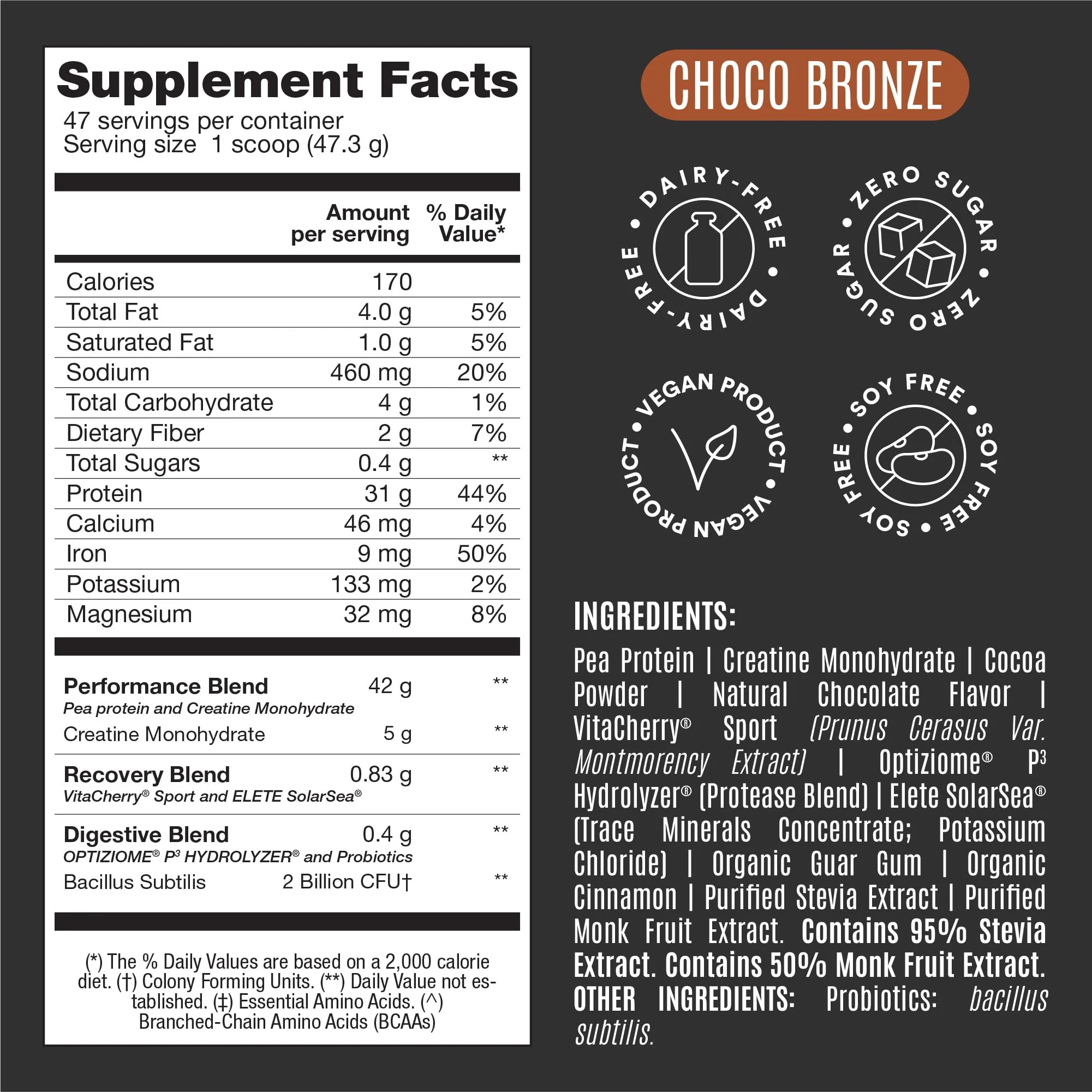 Falcon Performance Sport Protein Powder with Creatine - Chocolate Flavor - 5lbs - Image 5