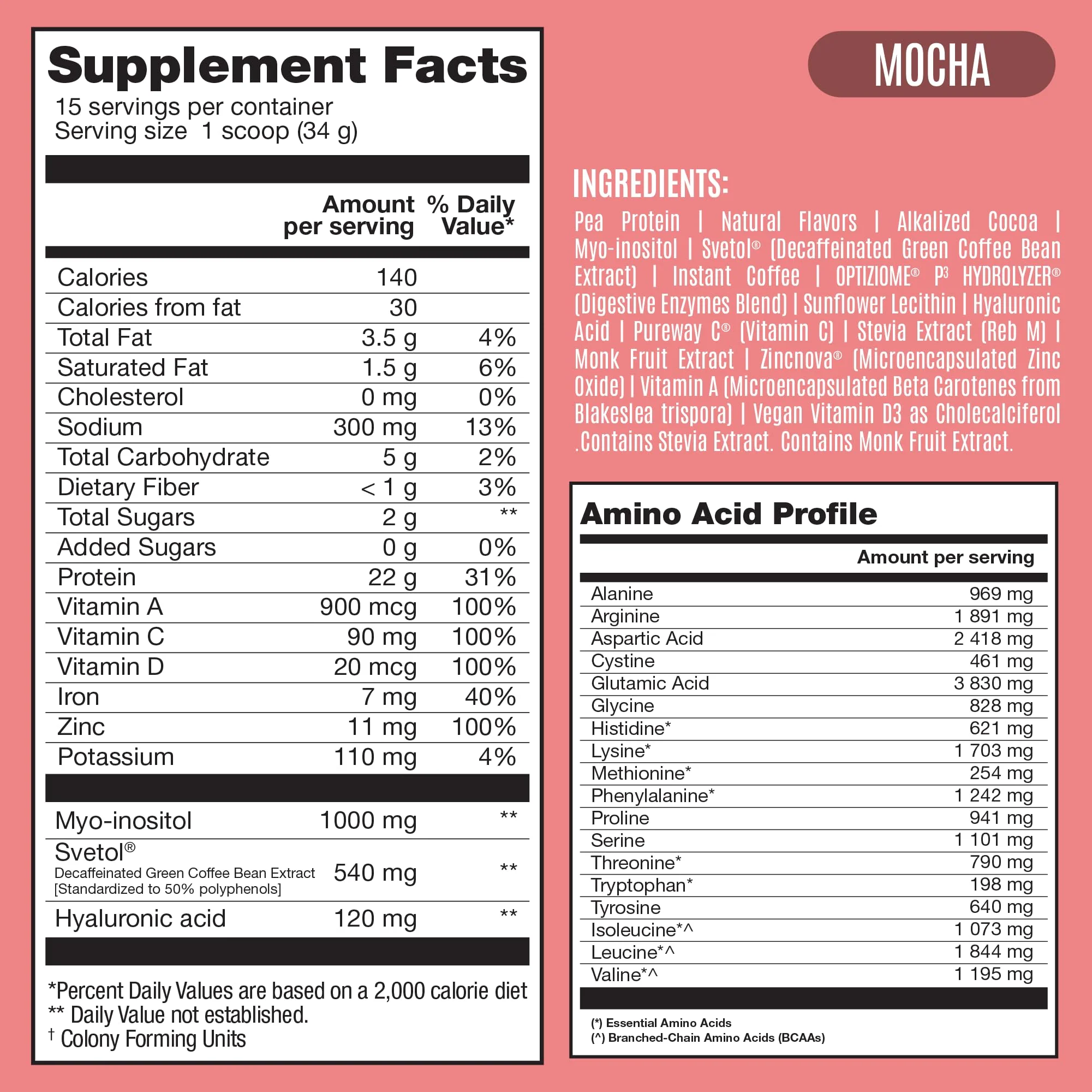 Fitmingo Plant Based Protein Powder - Mocha Flavor - 1.12lbs - Image 5