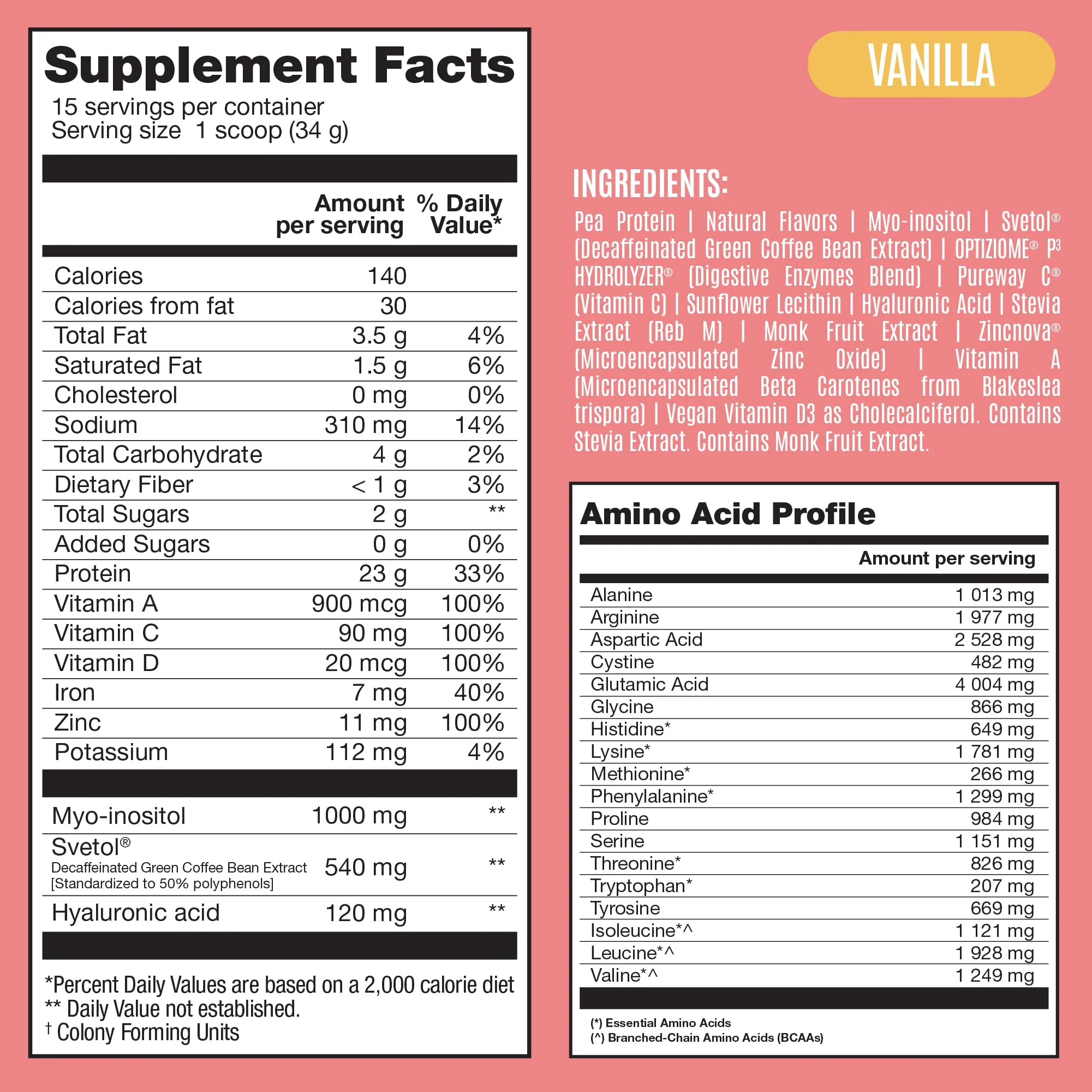 Fitmingo Plant Based Protein Powder - Vanilla Flavor - 1.12lbs - Image 6