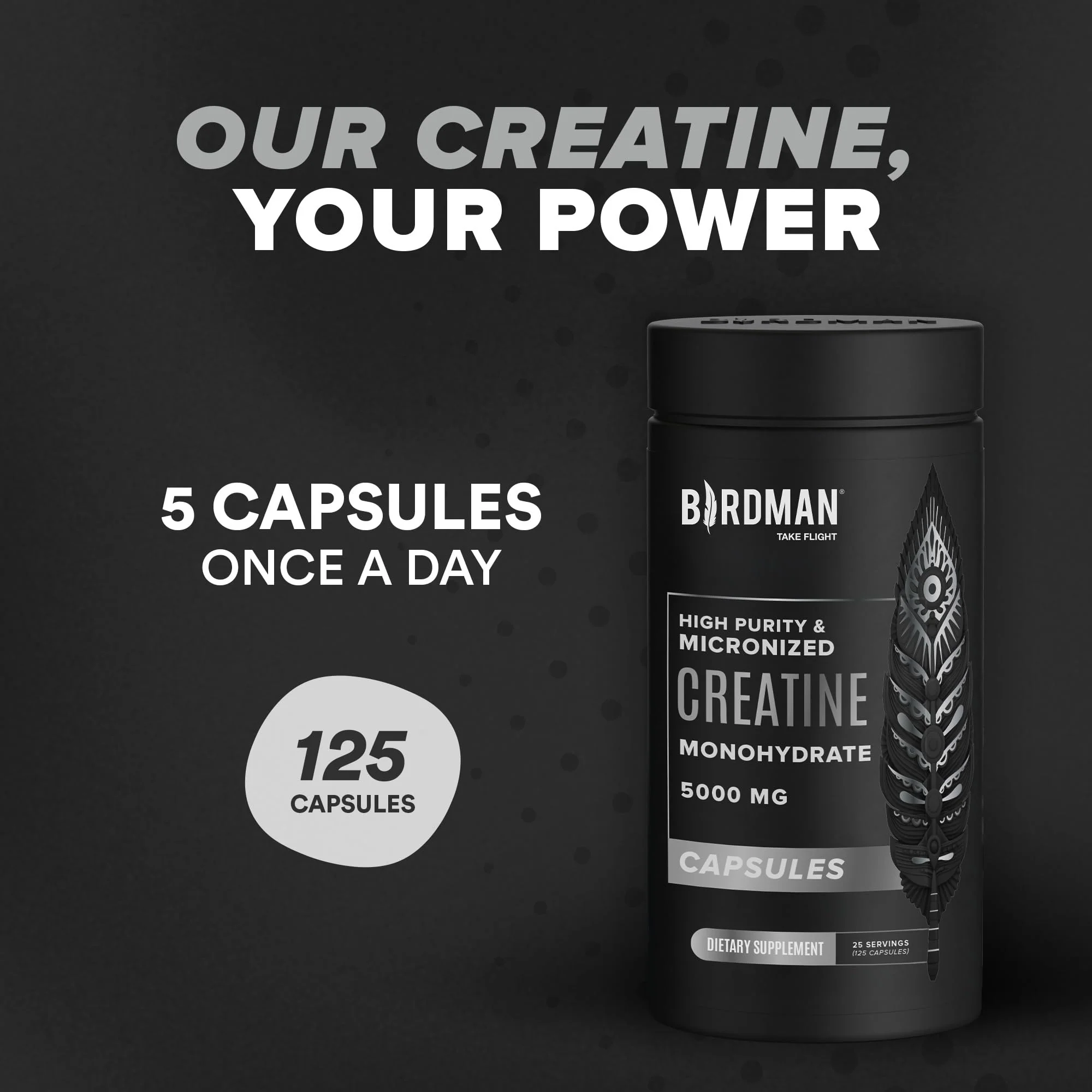 High-Purity Micronized Creatine Monohydrate in Capsules - 125 Capsules - Image 4