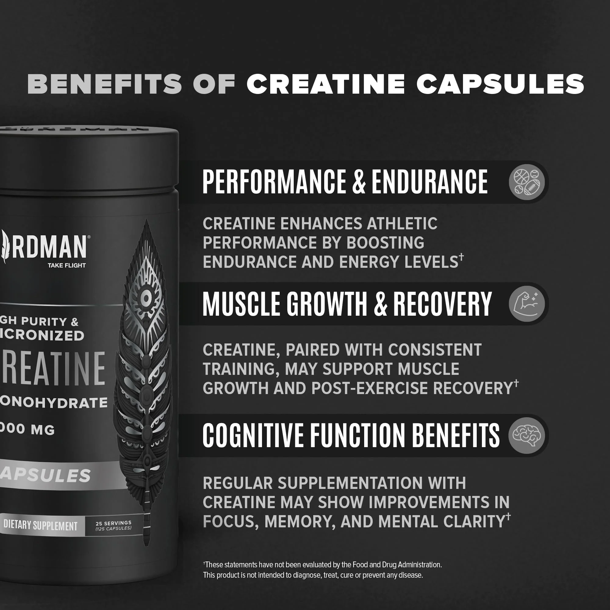 High-Purity Micronized Creatine Monohydrate in Capsules - 125 Capsules - Image 5