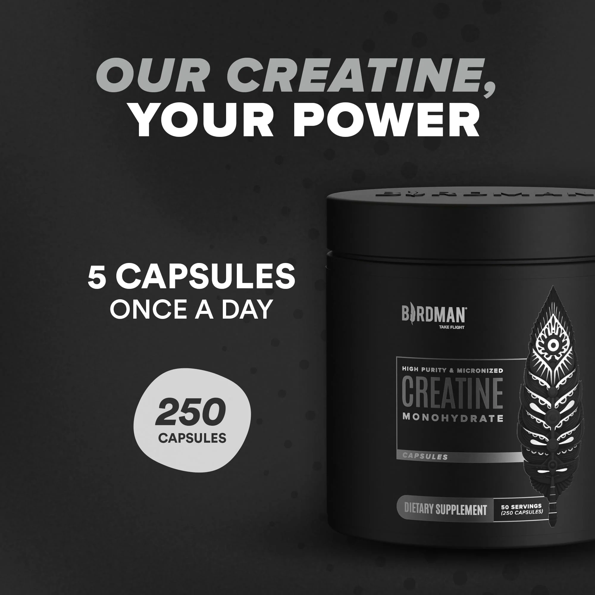 High-Purity Micronized Creatine Monohydrate in Capsules - 250 Capsules PACK - Image 4