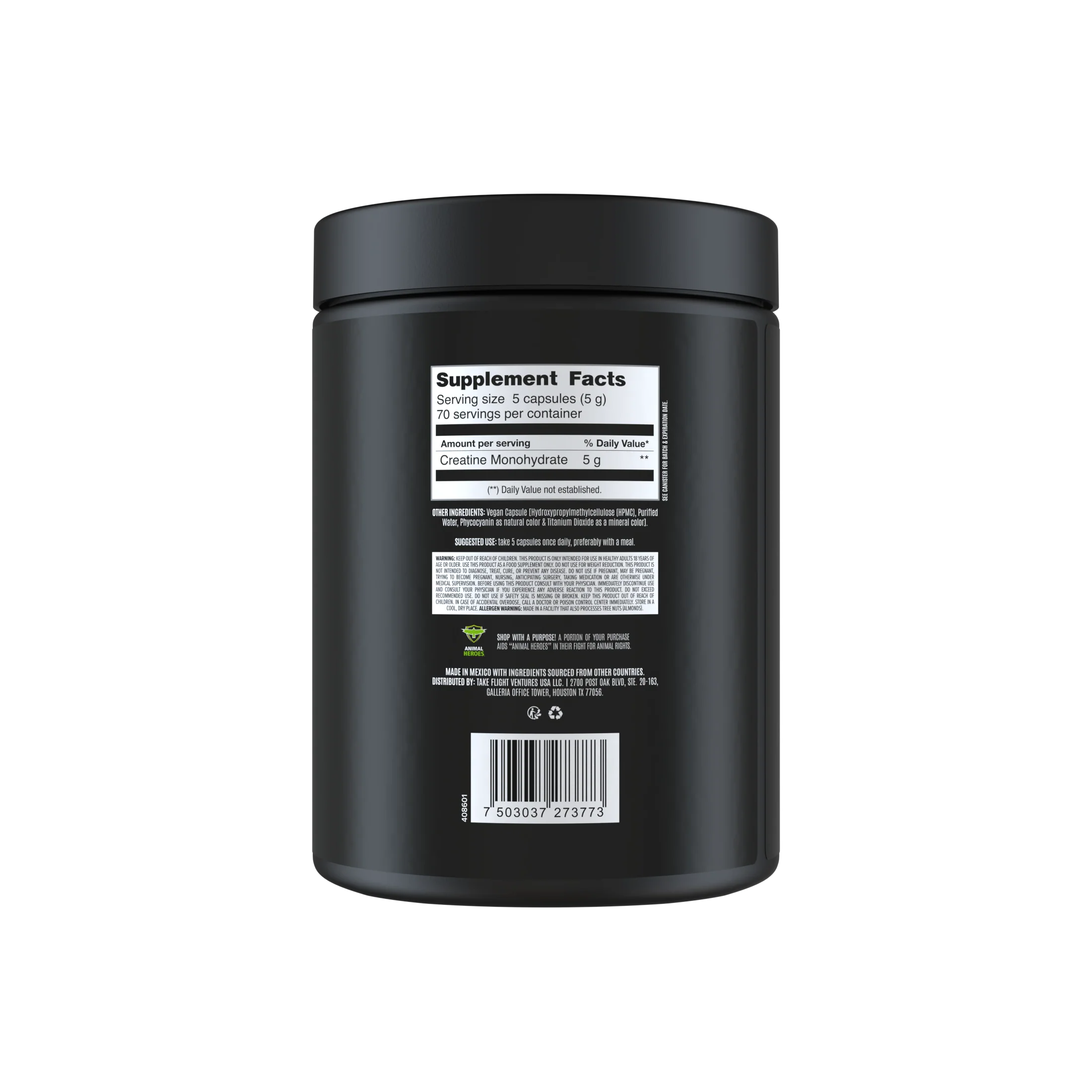 High-Purity Micronized Creatine Monohydrate in Capsules - 350 Capsules - Image 3